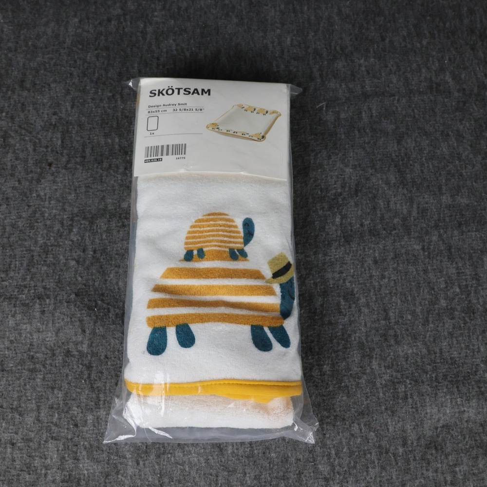 IKEA SKOTSAM Baby Changing Pad Cover White Turtle 83x55 Cm New Washable